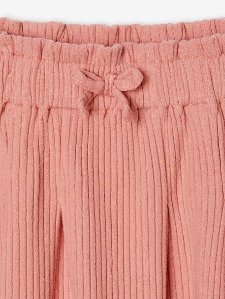 Jupe en jersey côtelé rose - vertbaudet enfant 