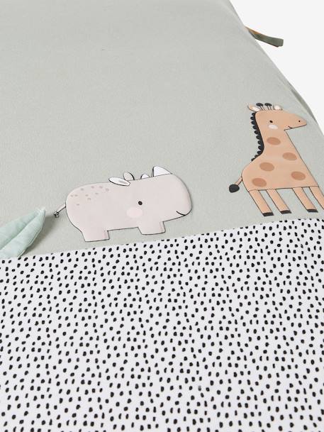 Cover for Bottom of Playpen, with Toys, Tanzania aqua green - vertbaudet enfant 