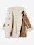 Manteau fille à capuche peau lainée réversible marron - vertbaudet enfant 