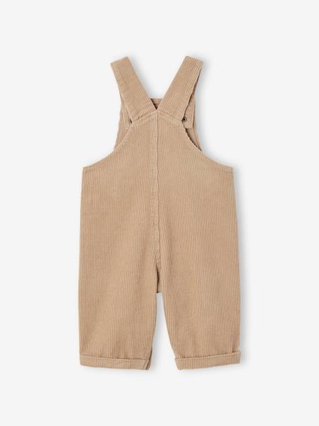Salopette en velours côtelé bébé garçon taupe - vertbaudet enfant 
