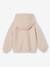 Sweat fille à capuche en sherpa écru+rose poudré - vertbaudet enfant 