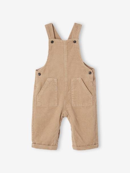 Salopette en velours côtelé bébé garçon taupe - vertbaudet enfant 