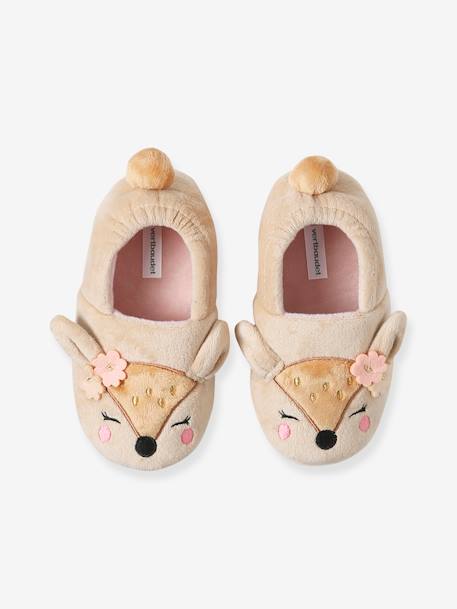 Chausson fille écru+rose pâle - vertbaudet enfant 