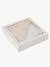 Cape de bain gaze de coton personnalisable + gant de toilette HYGGE beige imprimé - vertbaudet enfant 