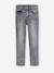 Jean fille slim morphologik tour de hanches fin bleu foncé+bleu moyen+denim bleached+denim gris+gris - vertbaudet enfant 