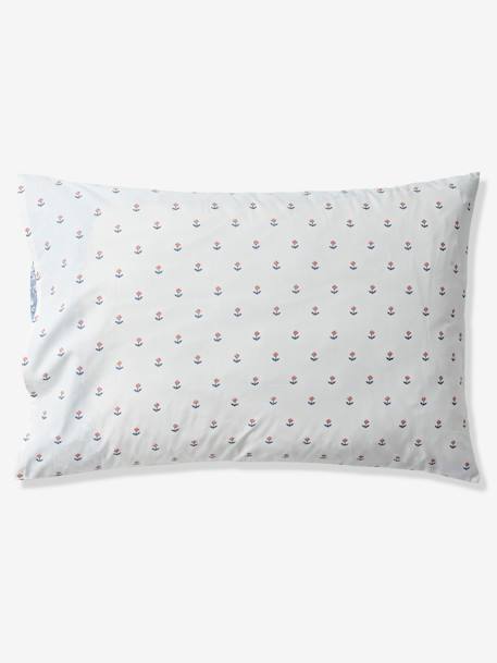Reversible Duvet Cover + Pillowcase Set for Children, with Recycled Cotton Content, India Blue printed blue - vertbaudet enfant 