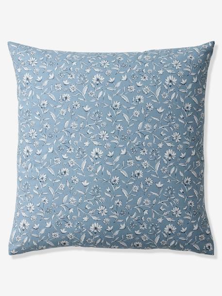 Reversible Duvet Cover + Pillowcase Set for Children, with Recycled Cotton Content, India Blue printed blue - vertbaudet enfant 