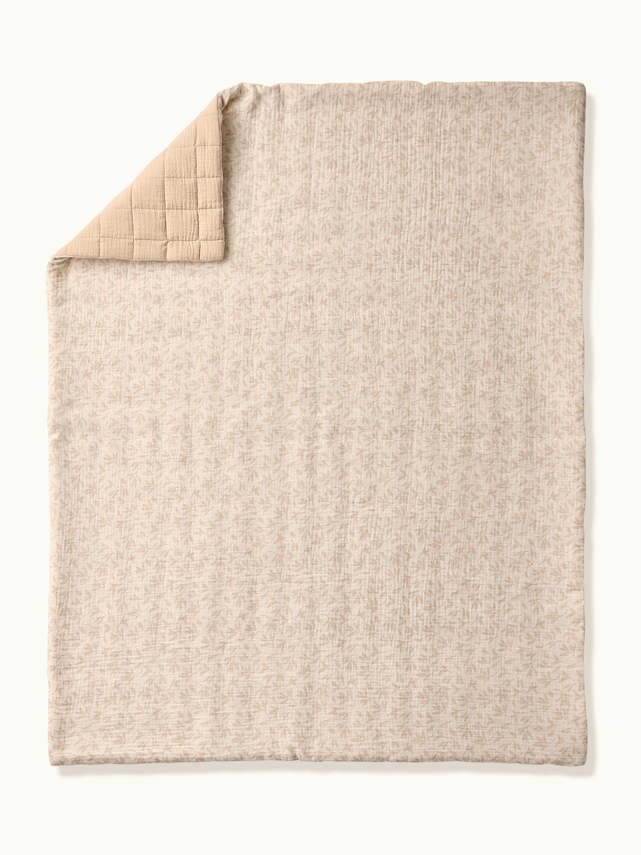 Couverture De Parc Bébé Vertbaudet Thème Hérisson - Taille 75x100 Cm - Face Jersey Motifs, Face Gaze Coton Uni - Matelassée, Lavable 60° - 12