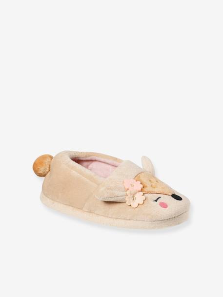 Chausson fille écru+rose pâle - vertbaudet enfant 