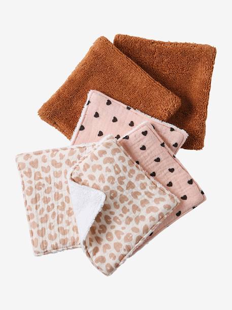 Pack of 6 Washable Wipes grey blue+hazel+mocha - vertbaudet enfant 