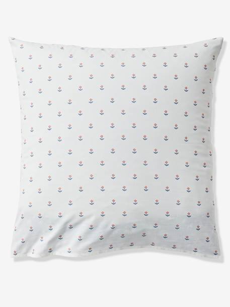 Reversible Duvet Cover + Pillowcase Set for Children, with Recycled Cotton Content, India Blue printed blue - vertbaudet enfant 