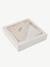 Cape de bain gaze de coton personnalisable + gant de toilette HYGGE beige imprimé - vertbaudet enfant 