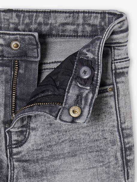 Jean fille slim morphologik tour de hanches fin bleu foncé+bleu moyen+denim bleached+denim gris+gris - vertbaudet enfant 