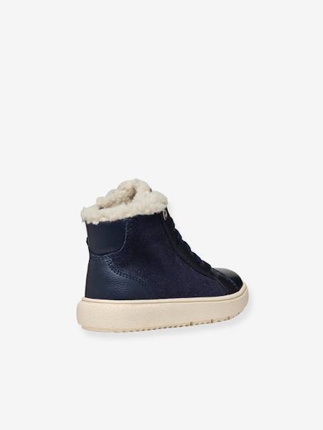 J Theleven Girl GEOX®  fur-lined high-top sneakers navy blue - vertbaudet enfant 