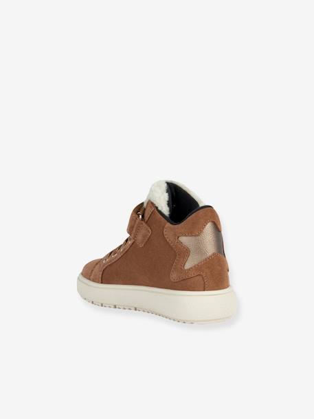J Theleven Girl GEOX® high-top velcro sneakers for kids camel - vertbaudet enfant 
