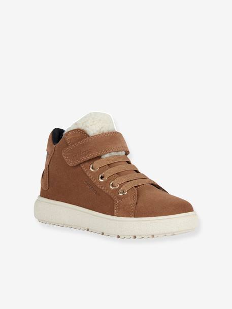 J Theleven Girl GEOX® high-top velcro sneakers for kids camel - vertbaudet enfant 