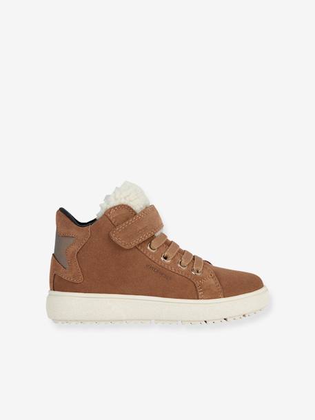 J Theleven Girl GEOX® high-top velcro sneakers for kids camel - vertbaudet enfant 