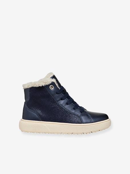 J Theleven Girl GEOX®  fur-lined high-top sneakers navy blue - vertbaudet enfant 