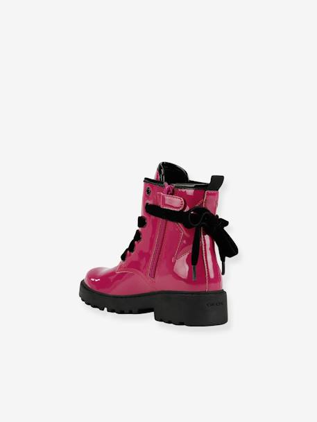 CASEY lace-up ankle boots for girls GEOX fuchsia - vertbaudet enfant 