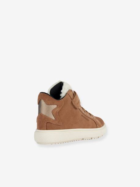 J Theleven Girl GEOX® high-top velcro sneakers for kids camel - vertbaudet enfant 