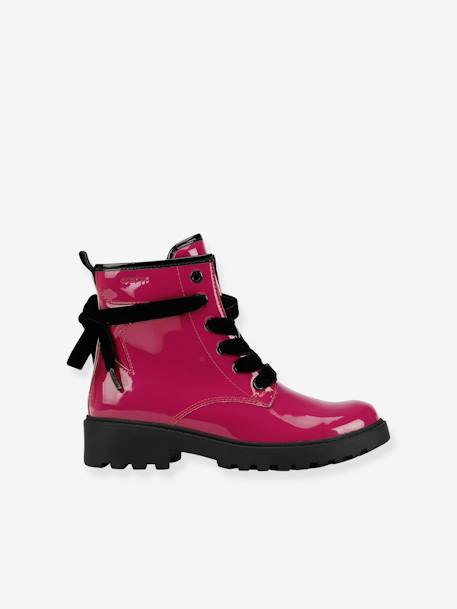 CASEY lace-up ankle boots for girls GEOX fuchsia - vertbaudet enfant 