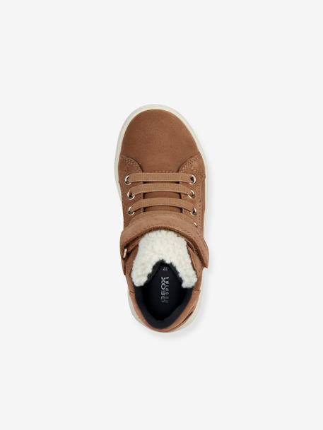 J Theleven Girl GEOX® high-top velcro sneakers for kids camel - vertbaudet enfant 
