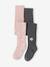Lot de 2 paires de collants fille à fleurs rose poudré - vertbaudet enfant 