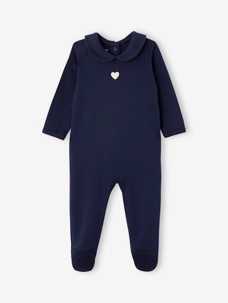 Pack of 2 'Hearts' Sleepsuits for Newborns navy blue - vertbaudet enfant 