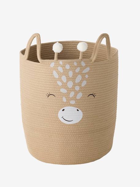 Storage Basket in Cotton Rope, Giraffe cinnamon - vertbaudet enfant 