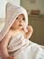 Cape de bain gaze de coton personnalisable + gant de toilette HYGGE beige imprimé - vertbaudet enfant 