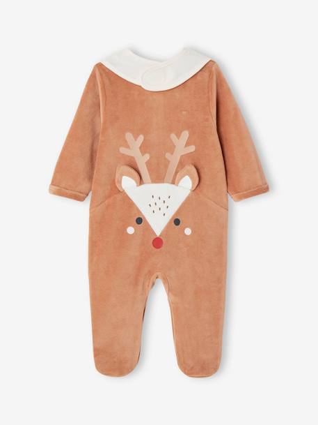 Christmas Special Reindeer Gift Box with Sleepsuit + Bib  for Babies pecan nut - vertbaudet enfant 