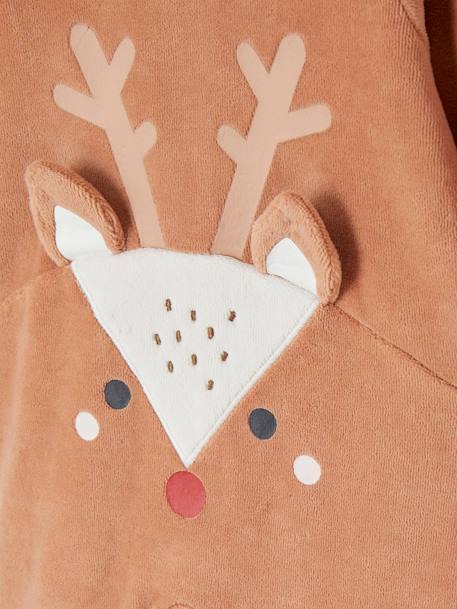 Christmas Special Reindeer Gift Box with Sleepsuit + Bib  for Babies pecan nut - vertbaudet enfant 