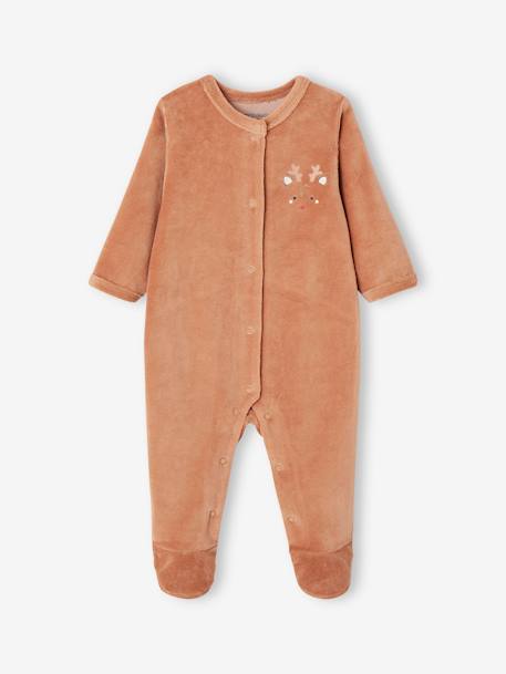 Christmas Special Reindeer Gift Box with Sleepsuit + Bib  for Babies pecan nut - vertbaudet enfant 