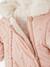 Pramsuit with Heart Prints, Lining in Faux Plush Fur, for Babies old rose - vertbaudet enfant 