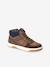 Basket montantes fourrées garçon lacets et zips marron - vertbaudet enfant 