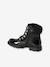 Faux Fur Ankle Boots with Laces for Girls black - vertbaudet enfant 
