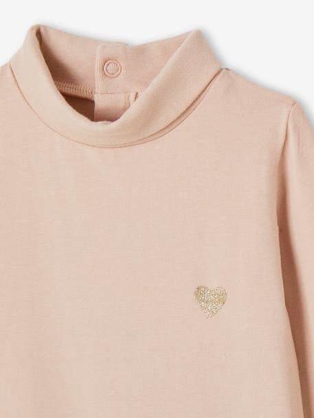 Pack of 2 Polo Neck Tops for Babies navy blue+pale pink - vertbaudet enfant 