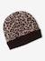 Ensemble fille léopard bonnet snood gants marron imprimé - vertbaudet enfant 