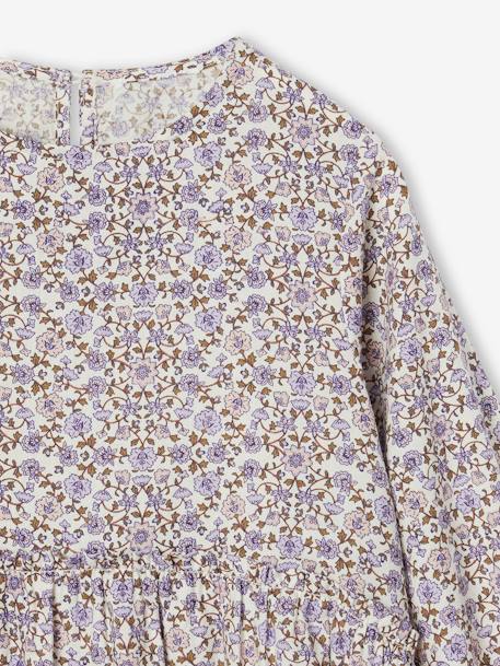 Robe à fleurs fille écru - vertbaudet enfant 