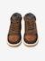 Basket montantes fourrées garçon lacets et zips marron - vertbaudet enfant 