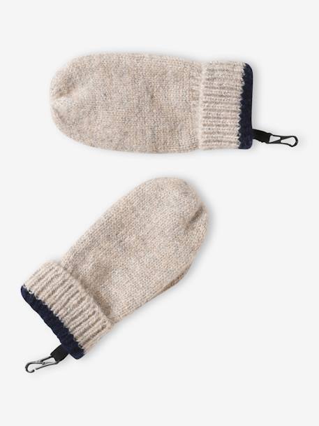 Cool Kids Beanie + Snood + Gloves Set for Boys grey blue - vertbaudet enfant 