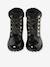 Faux Fur Ankle Boots with Laces for Girls black - vertbaudet enfant 