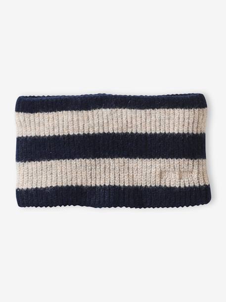 Cool Kids Beanie + Snood + Gloves Set for Boys grey blue - vertbaudet enfant 