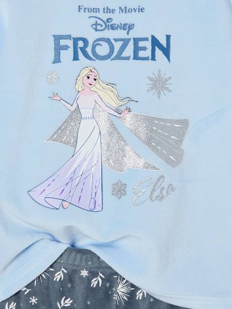 Disney® Frozen girl's velvet pyjamas grey blue - vertbaudet enfant 