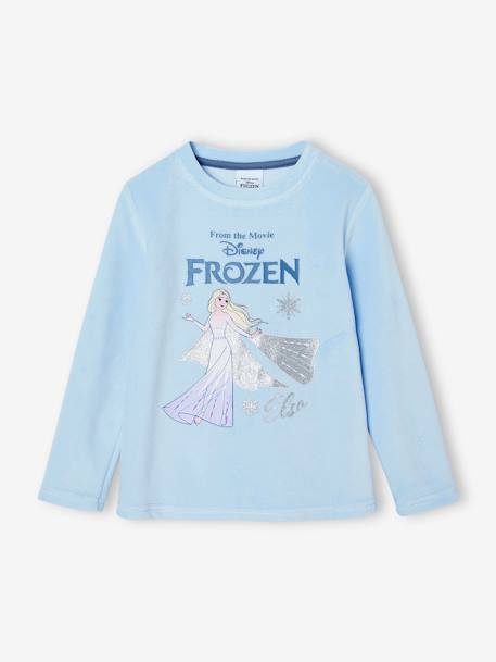 Disney® Frozen girl's velvet pyjamas grey blue - vertbaudet enfant 