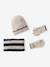 Cool Kids Beanie + Snood + Gloves Set for Boys grey blue - vertbaudet enfant 