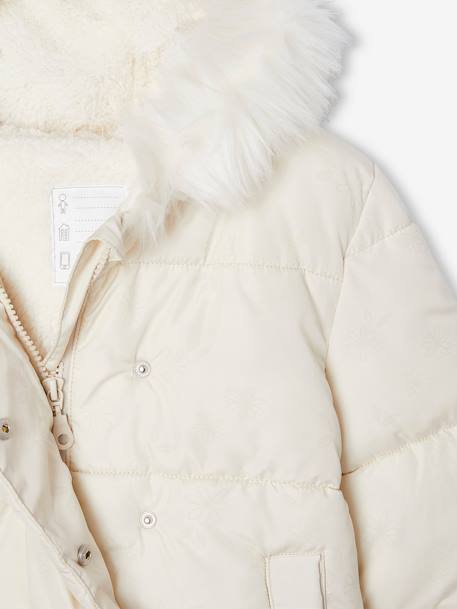 Jacket with Magic Motifs, Sherpa Lining, for Girls vanilla - vertbaudet enfant 