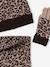 Ensemble fille léopard bonnet snood gants marron imprimé - vertbaudet enfant 