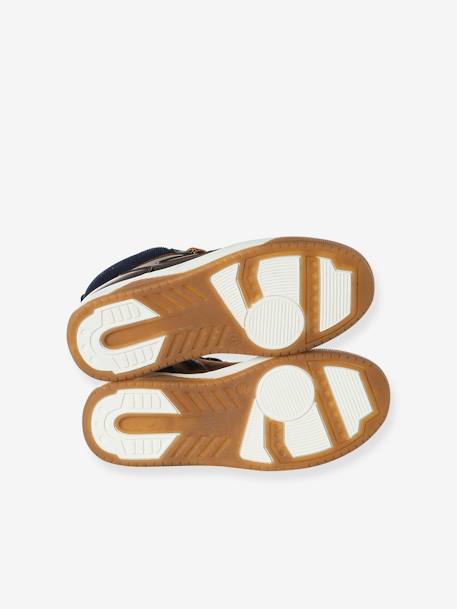 High Top Lace-Up Trainers with Zip, for Boys brown - vertbaudet enfant 