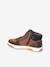 Basket montantes fourrées garçon lacets et zips marron - vertbaudet enfant 